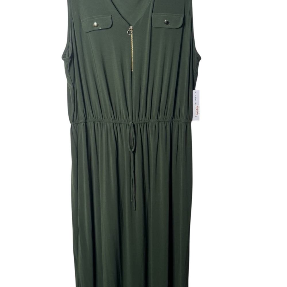 Emma & Michele Forest Green Midi Dress